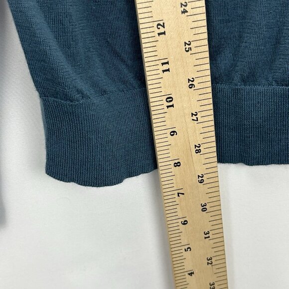 Banana Republic Men’s L Dark Blue 100% Merino Wool Crew Sweater Grandpa Casual - Picture 6 of 12